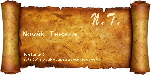 Novák Tessza névjegykártya